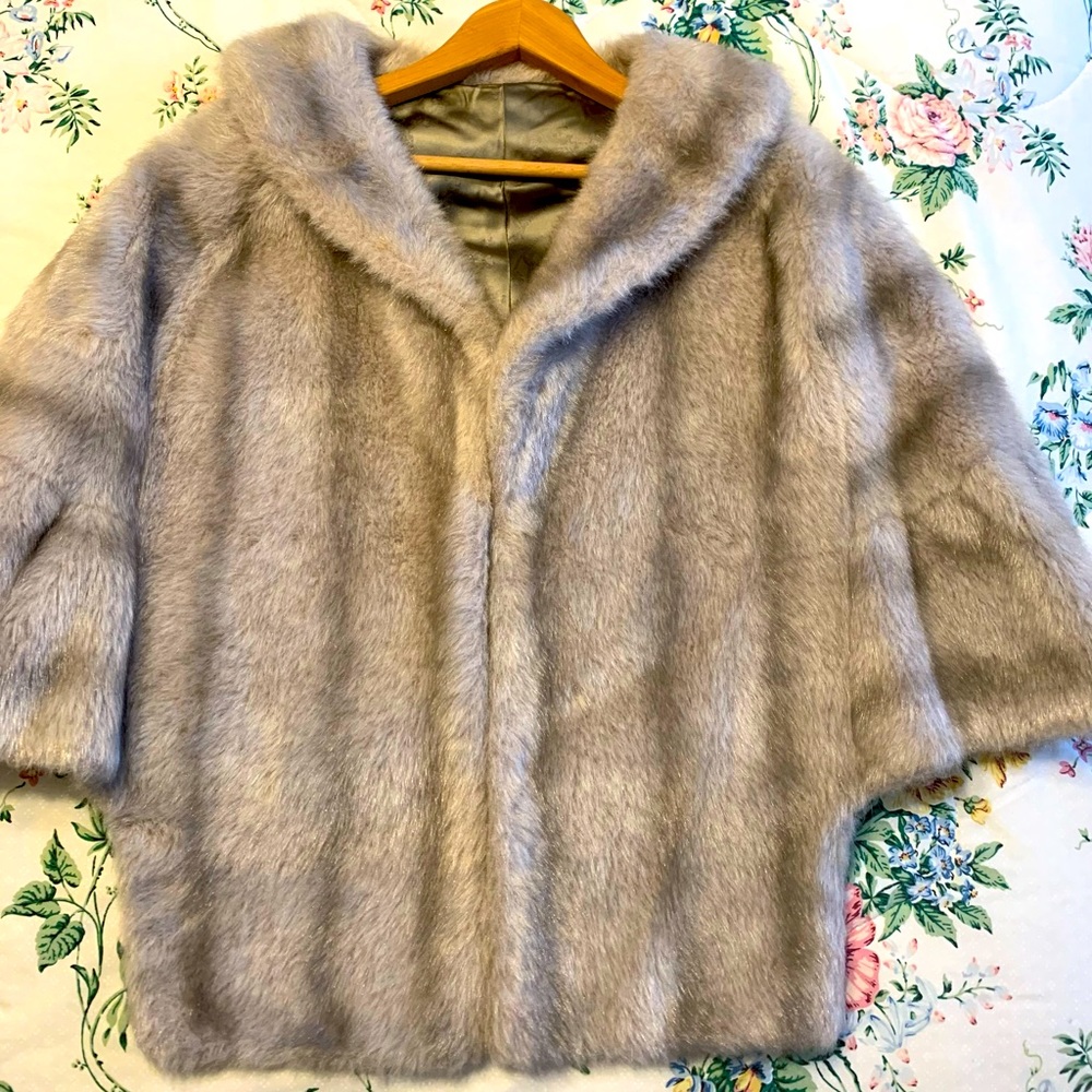 Vintage Faux Fur Cropped Wrap